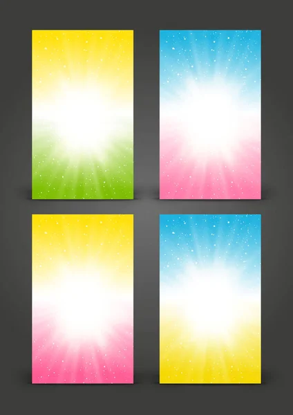 Banners with sunny sky — Stock Vector