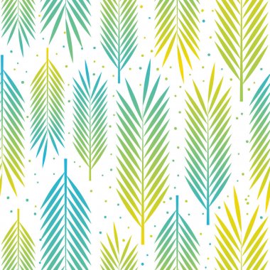 Palmiye yaprakları ile desen