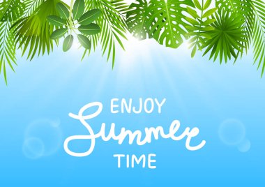 arka plan ile tropikal yaprak