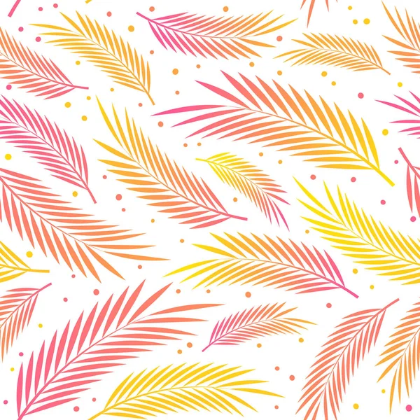 Muster mit Palmblättern — Stockvektor
