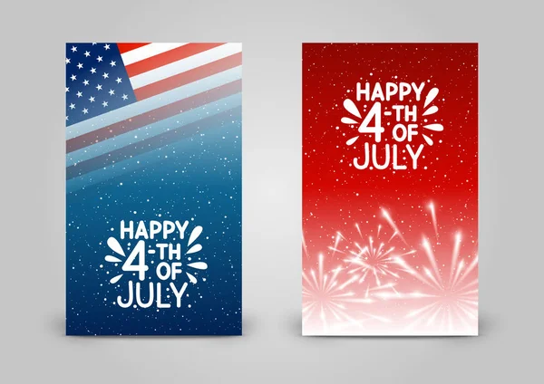 Banners voor Independence day — Stockvector