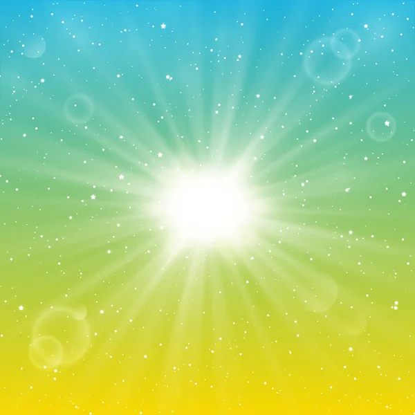 Летний солнечный фон — стоковый вектор
