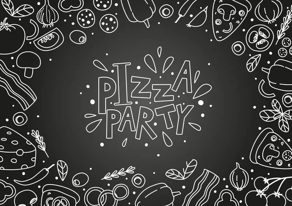 Φόντο κόμμα Πίτσα — Διανυσματικό Αρχείο