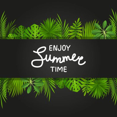 Tropikal yaprak yaz arka plan 