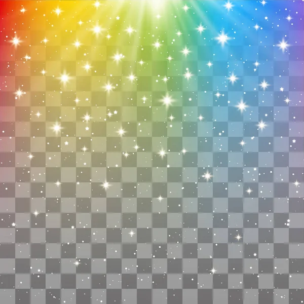 Arco iris brillante fondo — Vector de stock