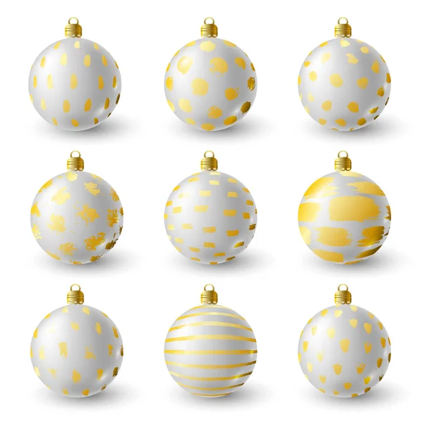 Conjunto de bolas de Navidad — Vector de stock