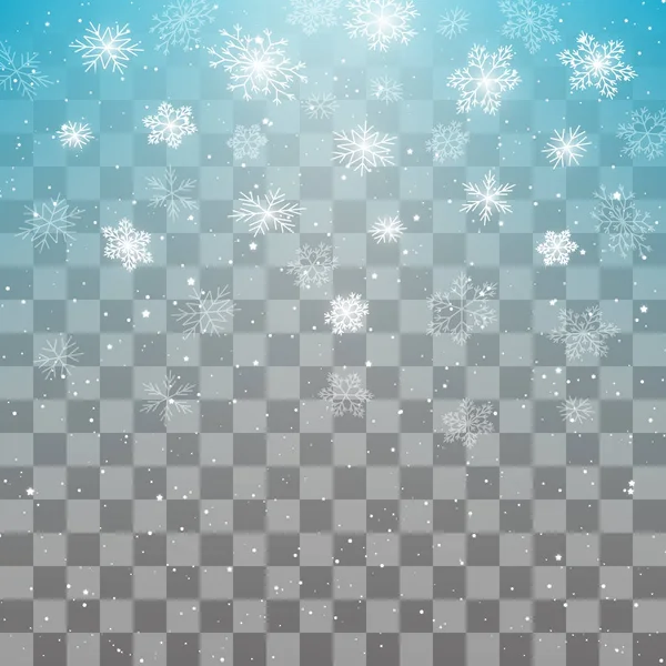 Fondo azul copo de nieve — Vector de stock