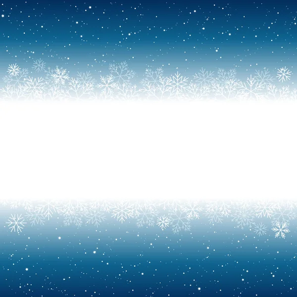 Kerstachtergrond met sneeuwvlokken — Stockvector