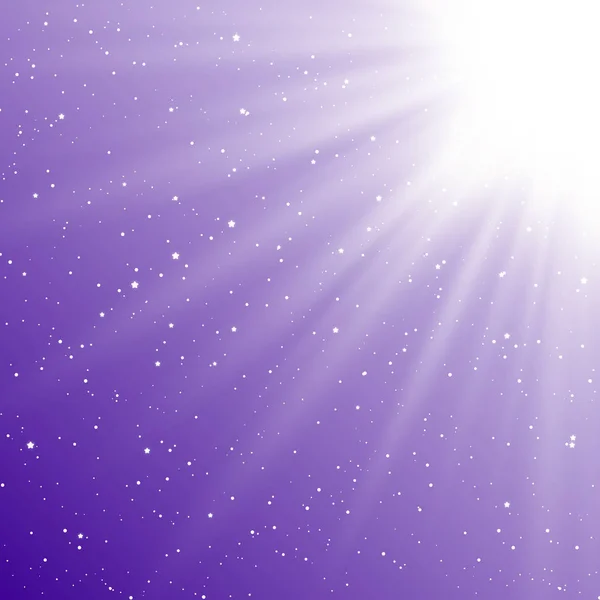 紫色背景下抽象阳光灯的矢量图解设计 — 图库矢量图片
