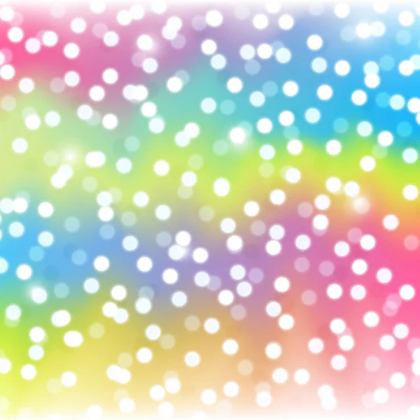 Estrellas Bokeh Brillantes Sobre Fondo Holográfico Colorido — Vector de stock