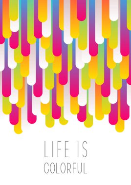 Arka plan renkli çizgili. Beyaz arka plan üzerinde vektör çizim