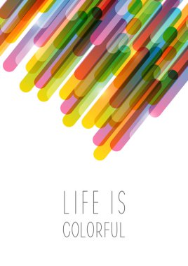 Arka plan renkli çizgili. Beyaz arka plan üzerinde vektör çizim