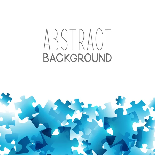 Fond Abstrait Avec Des Éléments Puzzle Bleu — Image vectorielle