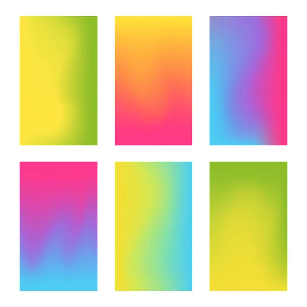 Ensemble Bannières Verticales Colorées Avec Gradient Maillé Vibrant — Image vectorielle