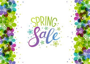 Canlı çiçekler bahar satış poster