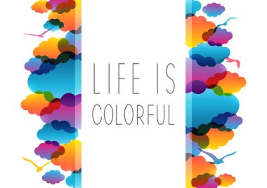 Renkli bulutlar ve ile arka plan