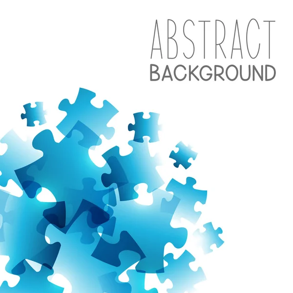 Abstraktní Pozadí Prvky Modré Puzzle — Stockový vektor