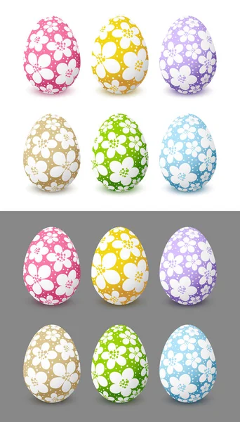 Set Huevos Pascua Color — Vector de stock
