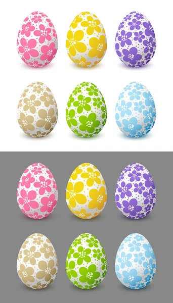 Sada Velikonočních Vajíček — Stockový vektor