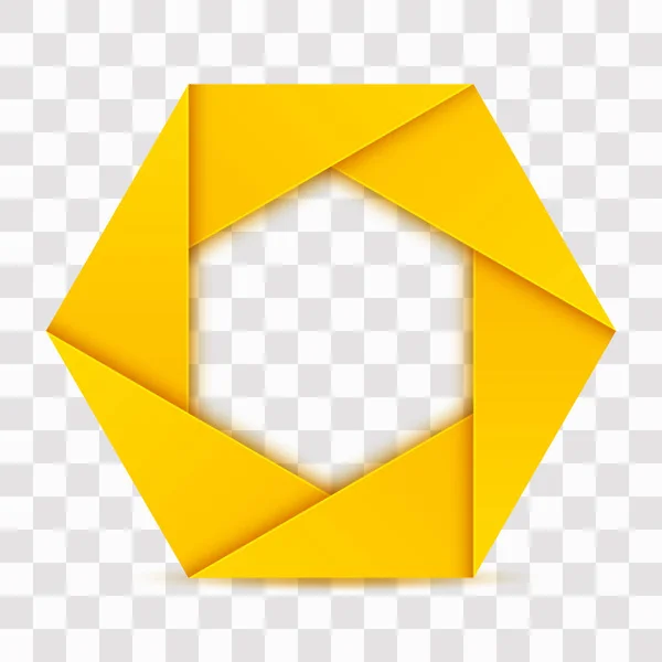Hexagone Coupe Papier Avec Des Effets Transparents Illustration Vectorielle — Image vectorielle