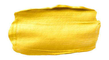 Beyaz arkaplanda izole edilmiş sarı metalik doku