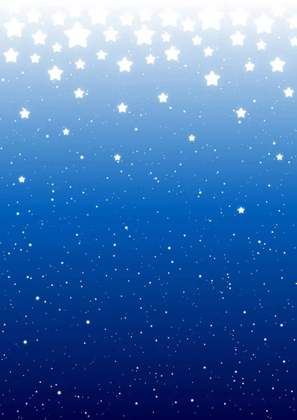Estrelas Brilhantes Fundo Vertical Azul — Vetor de Stock