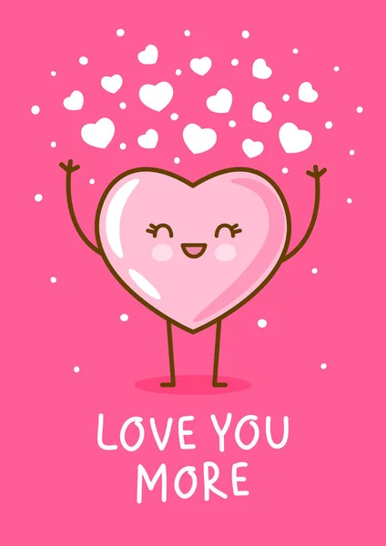 Καρδιά Emoji Ροζ Φόντο — Διανυσματικό Αρχείο