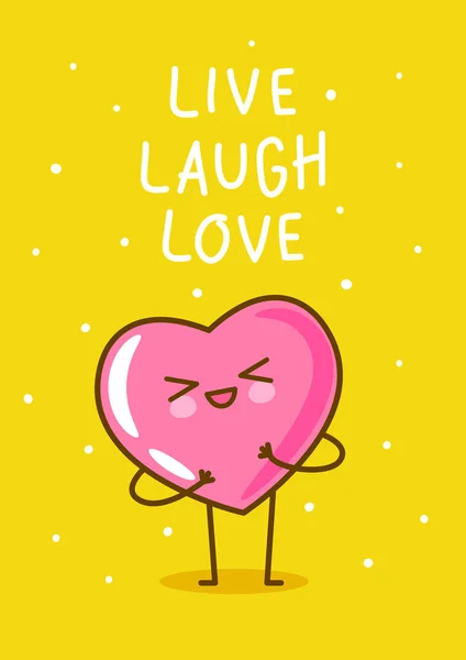 Heart Emoji Yellow Background — Stok Vektör