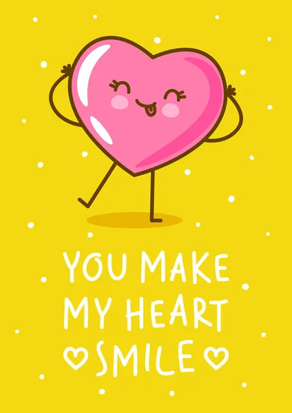 Heart Emoji Yellow Background — 스톡 벡터