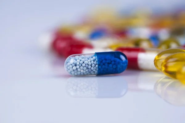 Composition with variety of drug pills — Stock Photo, Image