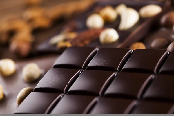 Chocolate bars close up — Stock Photo, Image