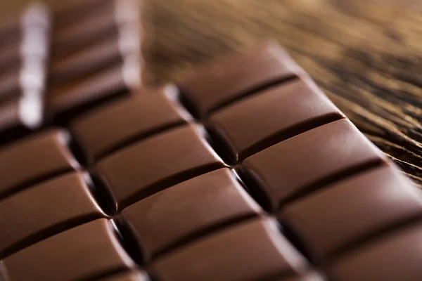 Barras de chocolate de cerca —  Fotos de Stock