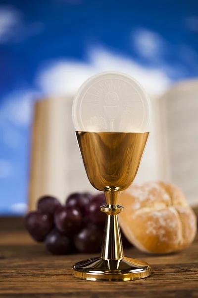 Sacrament van communie, symbool van de Eucharistie — Stockfoto