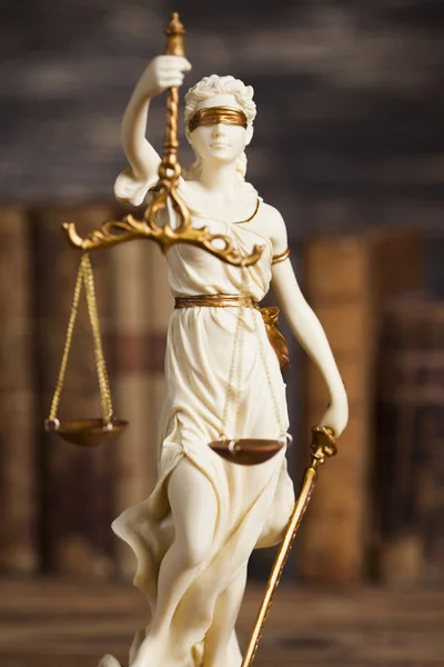 Άγαλμα του Κυρία Δικαιοσύνης και δικαίου έννοια — Φωτογραφία Αρχείου