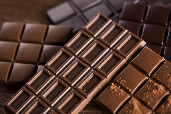 Barras de chocolate Primer plano — Foto de Stock