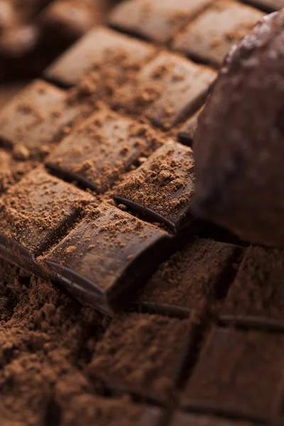 다크와 밀크 초콜릿 바 — 스톡 사진