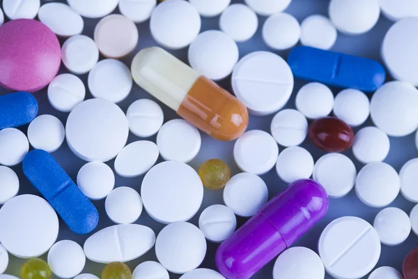 Close up van geneeskunde capsules — Stockfoto