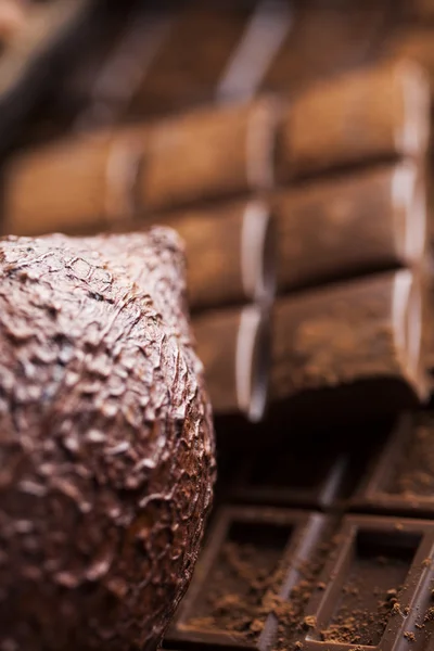 카 카오 콩 초콜릿 — 스톡 사진