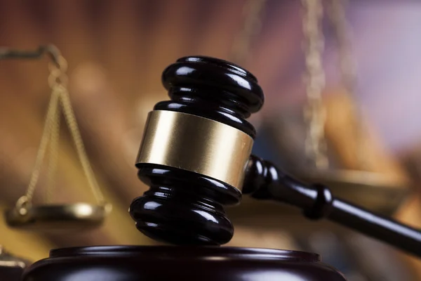 Tema hukum dengan gavel Court — Stok Foto
