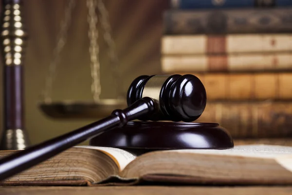 Law theme with Court gavel — Stock Photo, Image