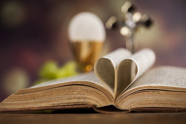 Eucharist simgesi olan komünyon ayini — Stok fotoğraf