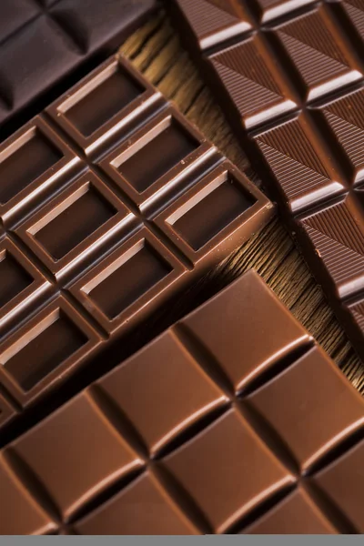 Chocolate bars close-up — Stock Photo, Image