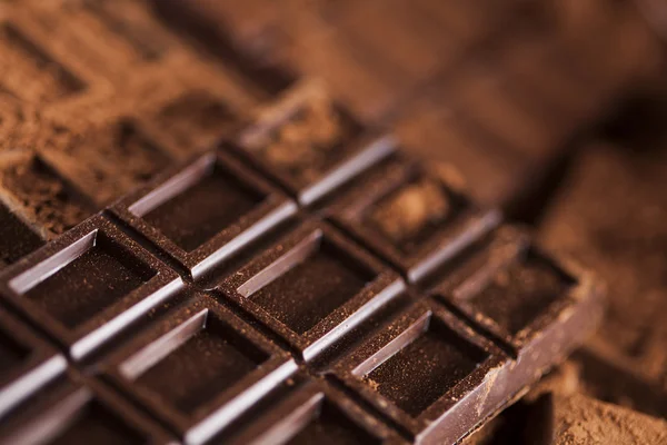 Chocolade repen met poeder — Stockfoto
