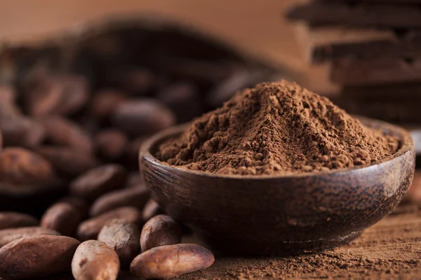 Coklat batangan dengan kacang — Stok Foto