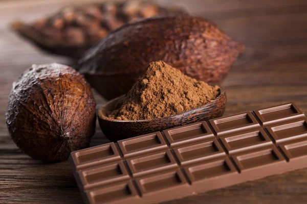 Aromatic cocoa and chocolate — Stock Photo, Image
