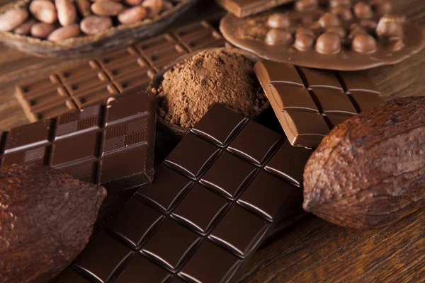 향기로운 코코아 및 초콜릿 — 스톡 사진