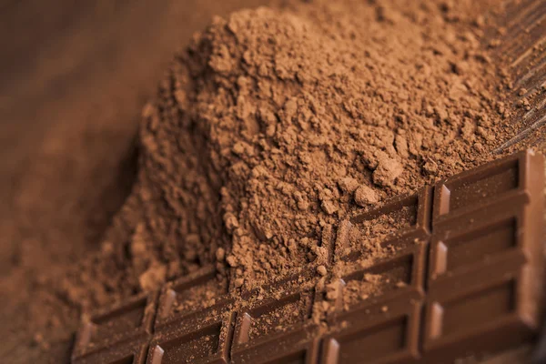 Csokoládé és a kakaó pod — Stock Fotó
