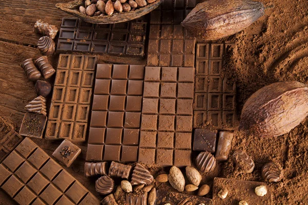 코코아 포드 초콜릿 바 — 스톡 사진