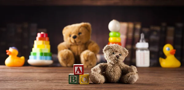 Teddy orsacchiotti su sfondo vintage — Foto Stock