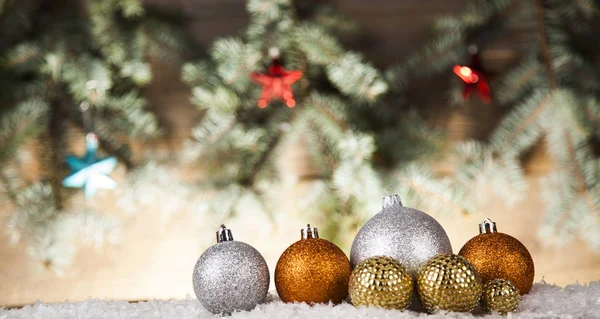 Palle di Natale su sfondo — Foto Stock